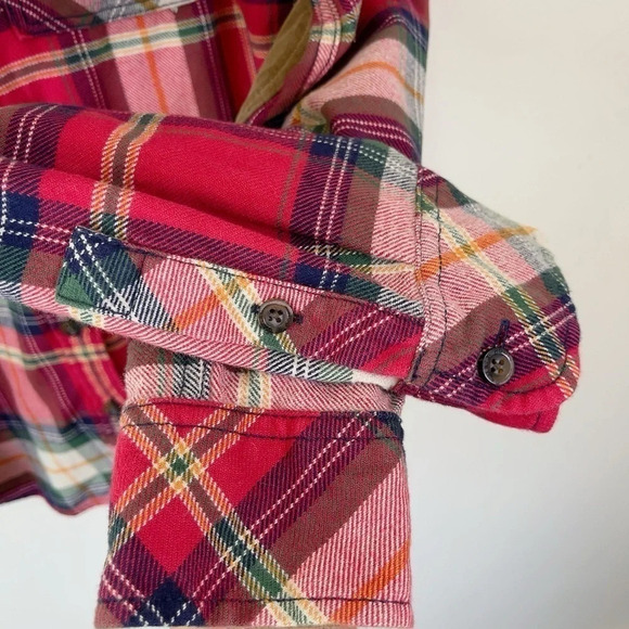 Roots Flannel Button Elbow Patch Cotton Shirt - Picture 8 of 14